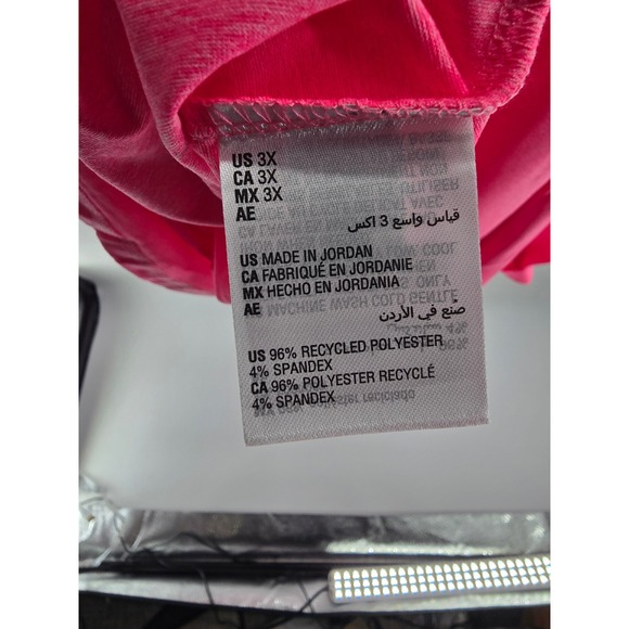 Ideology Womens Plus 3X Molten Pink Performance V-Neck T-Shirt 100177032WN NEW - Picture 4 of 6